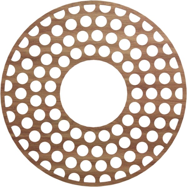 Ekena Millwork Fink Wood Fretwork Pierced Ceiling Medallion, Walnut, 38"OD x 13 3/4"ID x 1/4"T CMWP38X38X0250FFWA - main